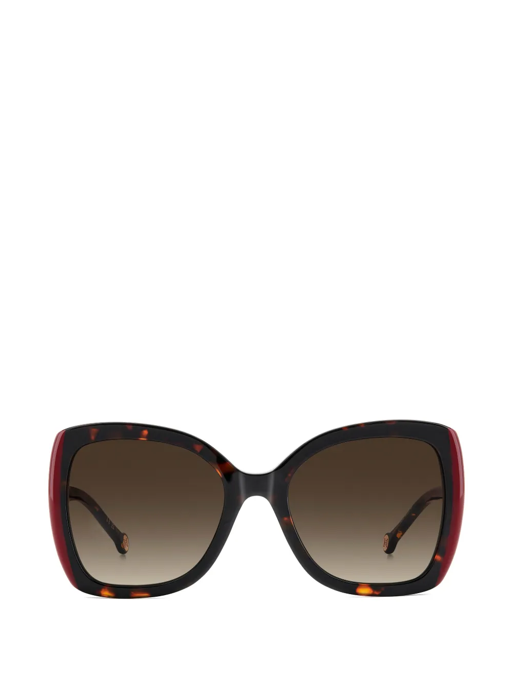 Carolina Herrera tortoiseshell-effect oversized-frame sunglasses
