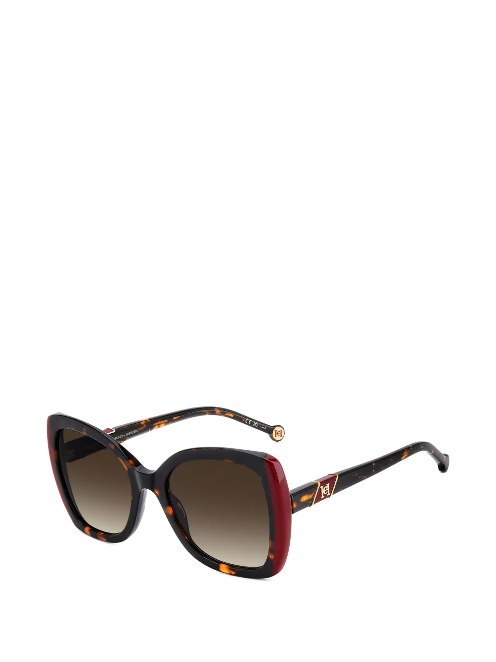 Carolina Herrera Zonnebril met oversized montuur Bruin