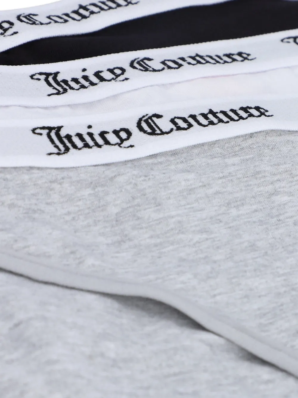 Juicy Couture Drie slips met logoband Zwart