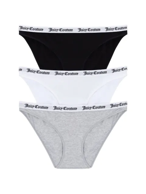 Juicy Couture Slip con logo in vita (3 pezzi)