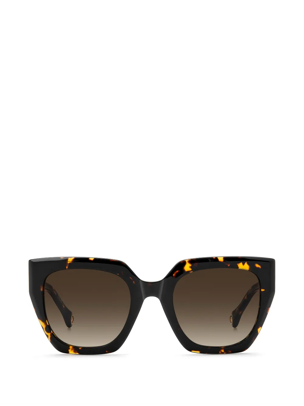 Carolina Herrera tortoiseshell-effect squared-frame sunglasses - Marrone