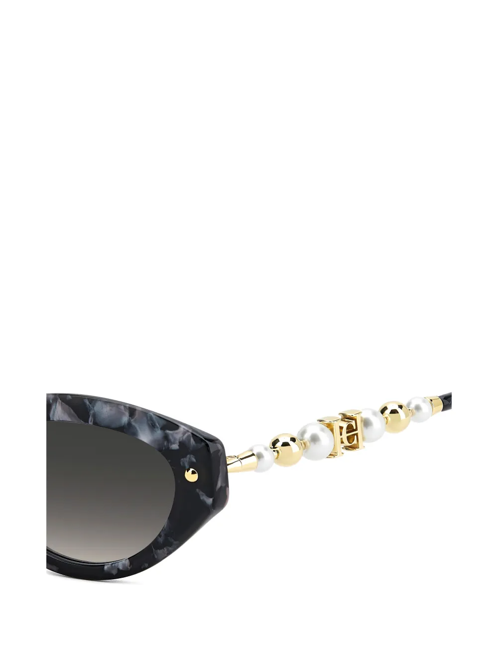 Carolina Herrera Zonnebril met cat-eye montuur en verfraaid met imitatieparels Zwart