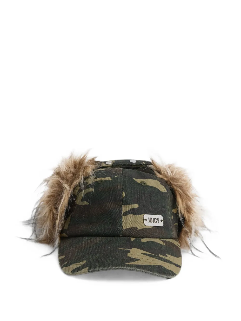 Juicy Couture casquette en fourrure artificielle à imprimé camouflage - Vert Juicy Couture casquette en fourrure artificielle à imprimé camouflage - Vert