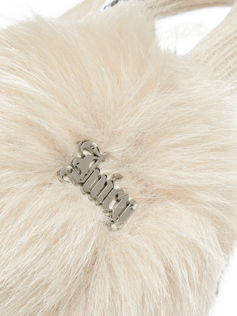 Juicy Couture Oorwarmers met imitatiebont en logo-plakkaat Beige