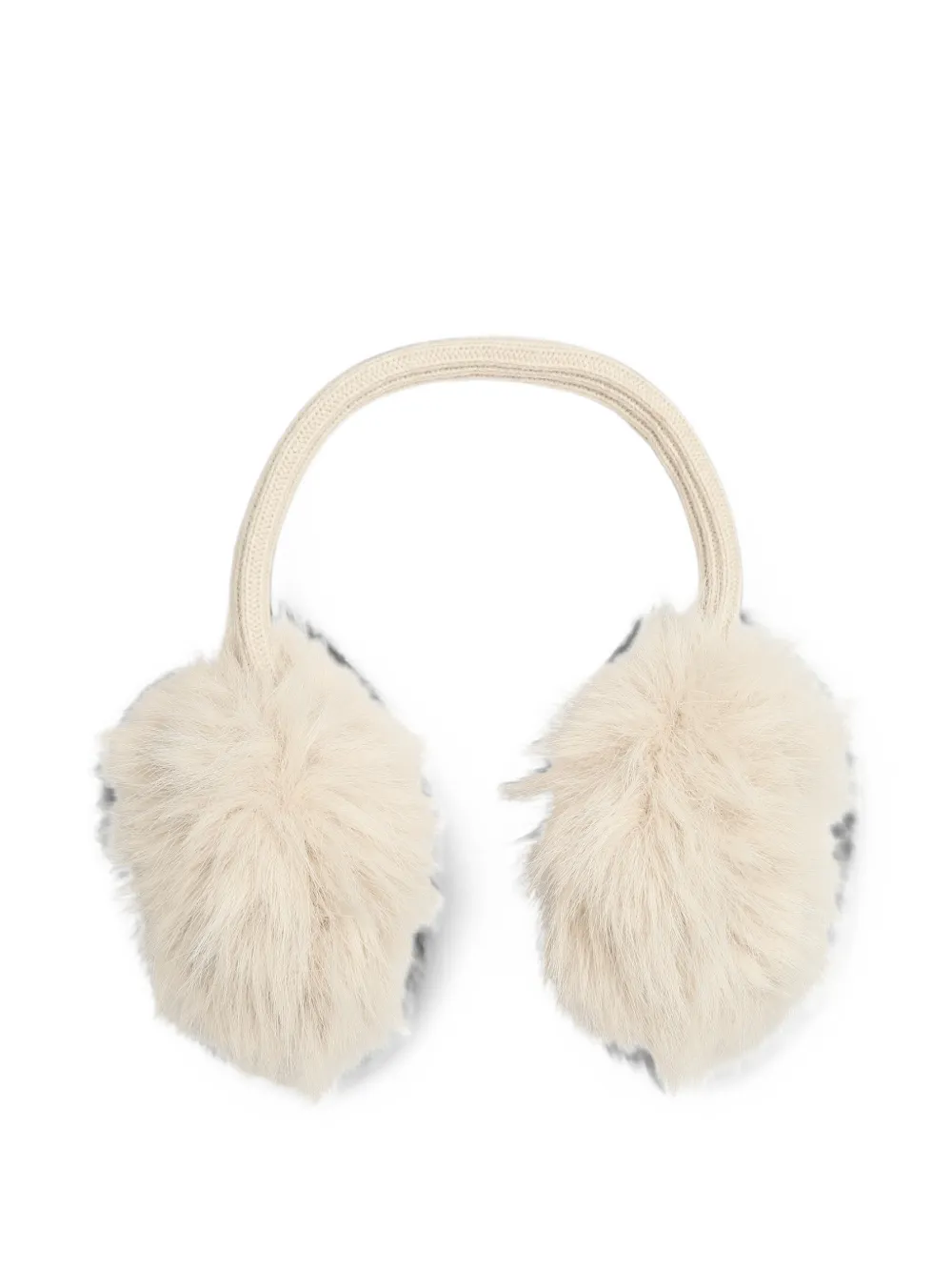 Juicy Couture Oorwarmers met imitatiebont en logo-plakkaat Beige