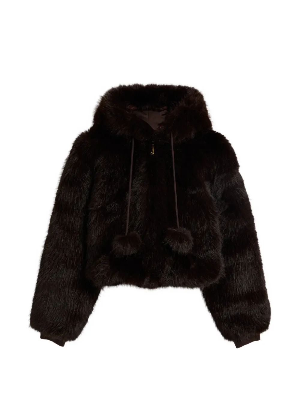 Juicy Couture Java hooded faux-fur jacket - Marrone