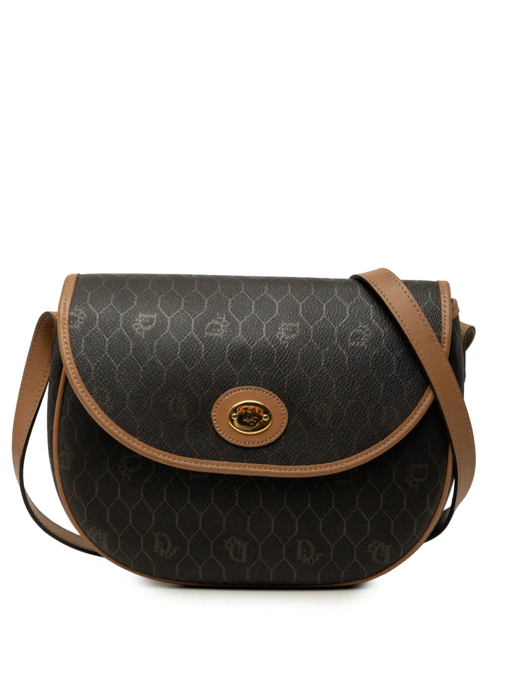 Christian Dior Pre-Owned 20th Century Honeycomb Coated Canvas crossbody bag - Black