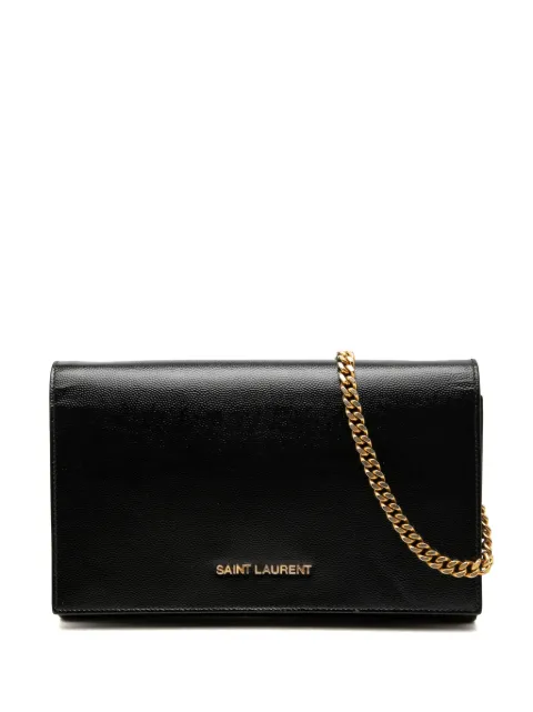 Saint Laurent Pre-Owned 2014 Grained Calfskin Classic Letters Wallet on Chain shoulder bag