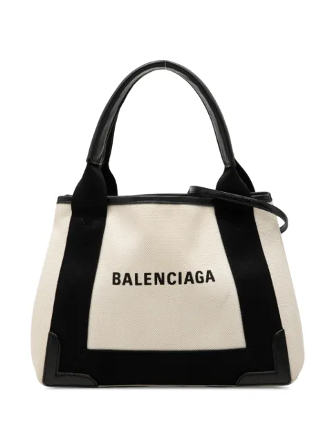 Balenciaga Pre-Owned bolsa satchel Navy Cabas XS de lona 2018-2026