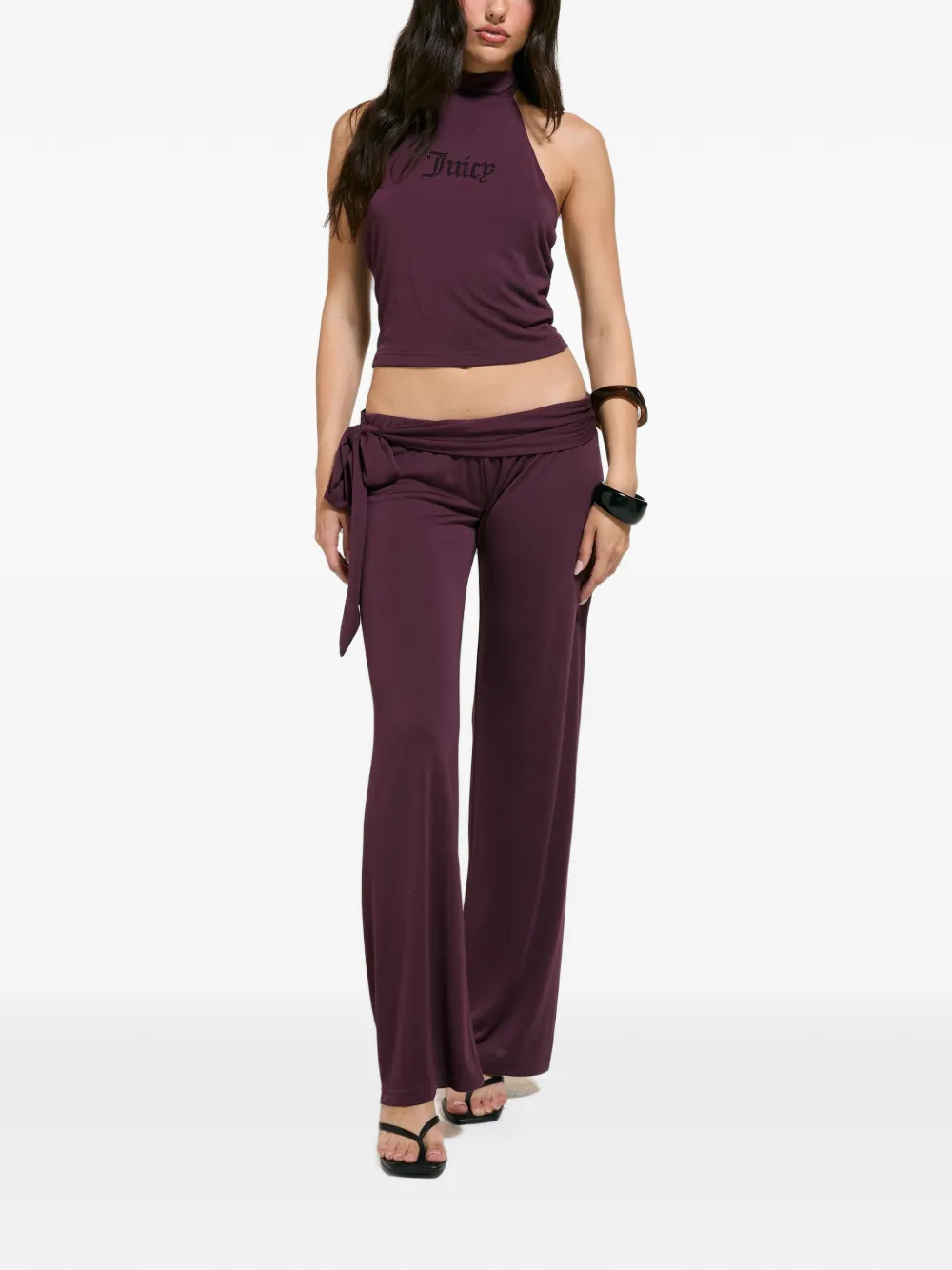 Juicy Couture Tanktop met halternek en verfraaid met logo Rood
