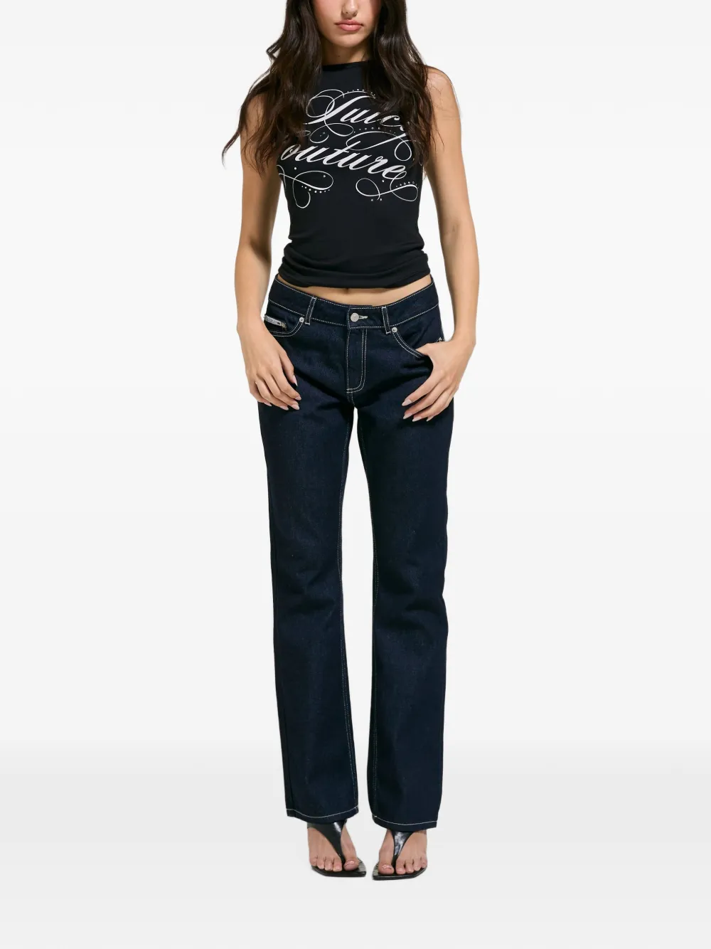 Juicy Couture Tanktop met logoprint Zwart