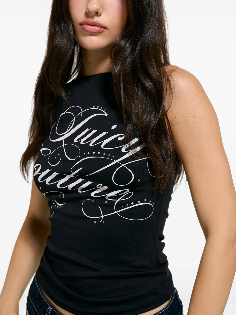 Juicy Couture Tanktop met logoprint Zwart