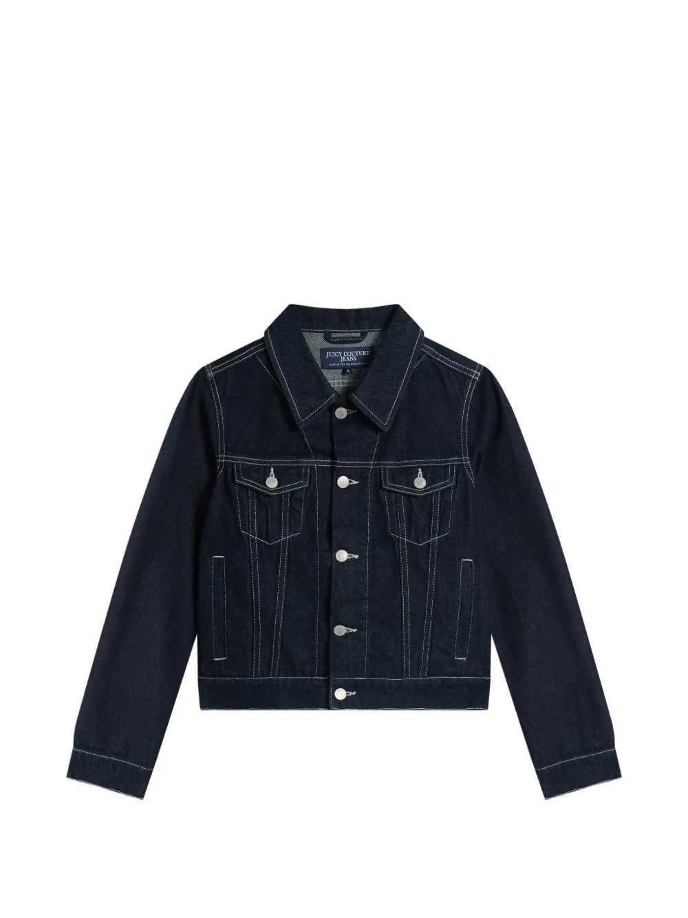 Juicy Couture contrast-stitch denim jacket - Blu