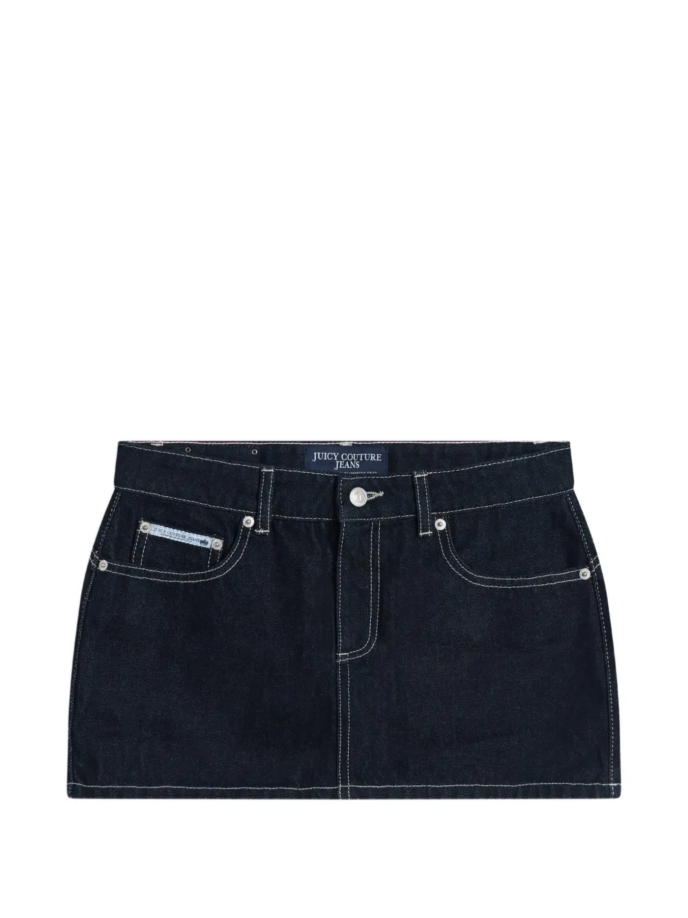 Juicy Couture minijupe en jean à logo brodé TH - Bleu