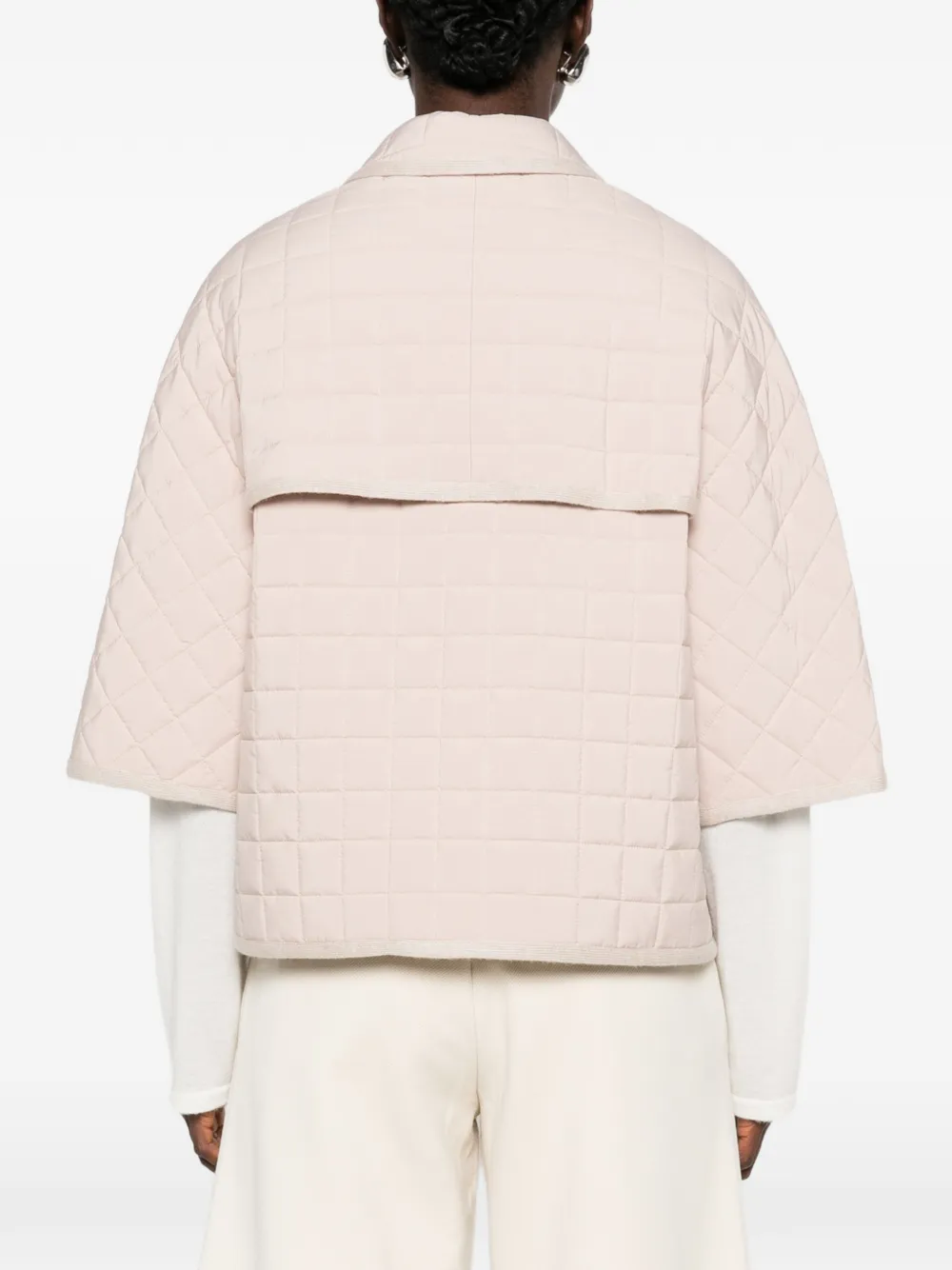 Fabiana Filippi Gewatteerde jack met korte mouwen Beige