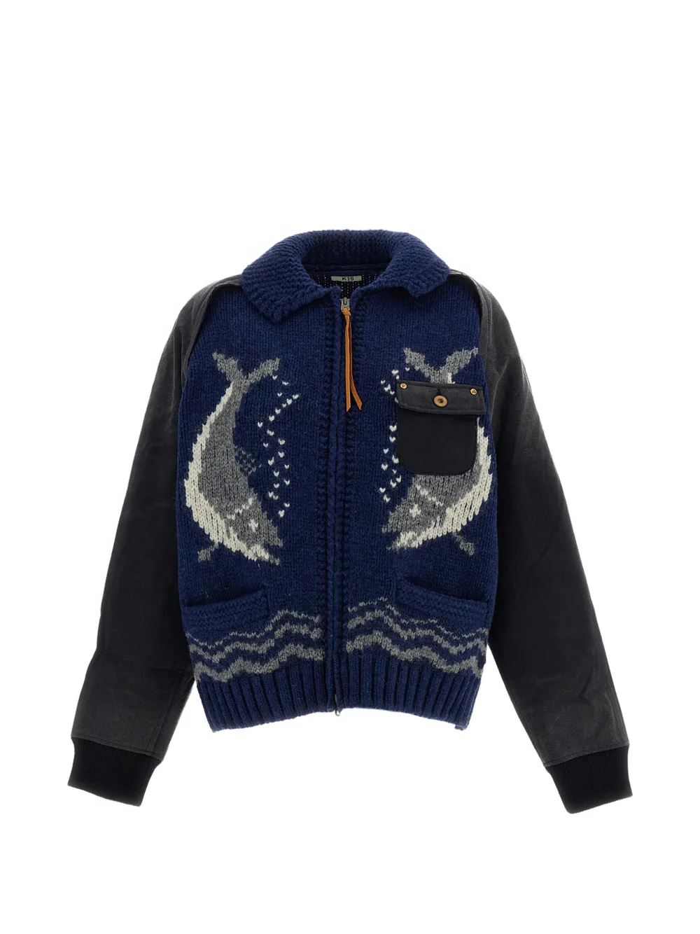 Khoki Intarsia-knit Panelled Cardigan In Multi