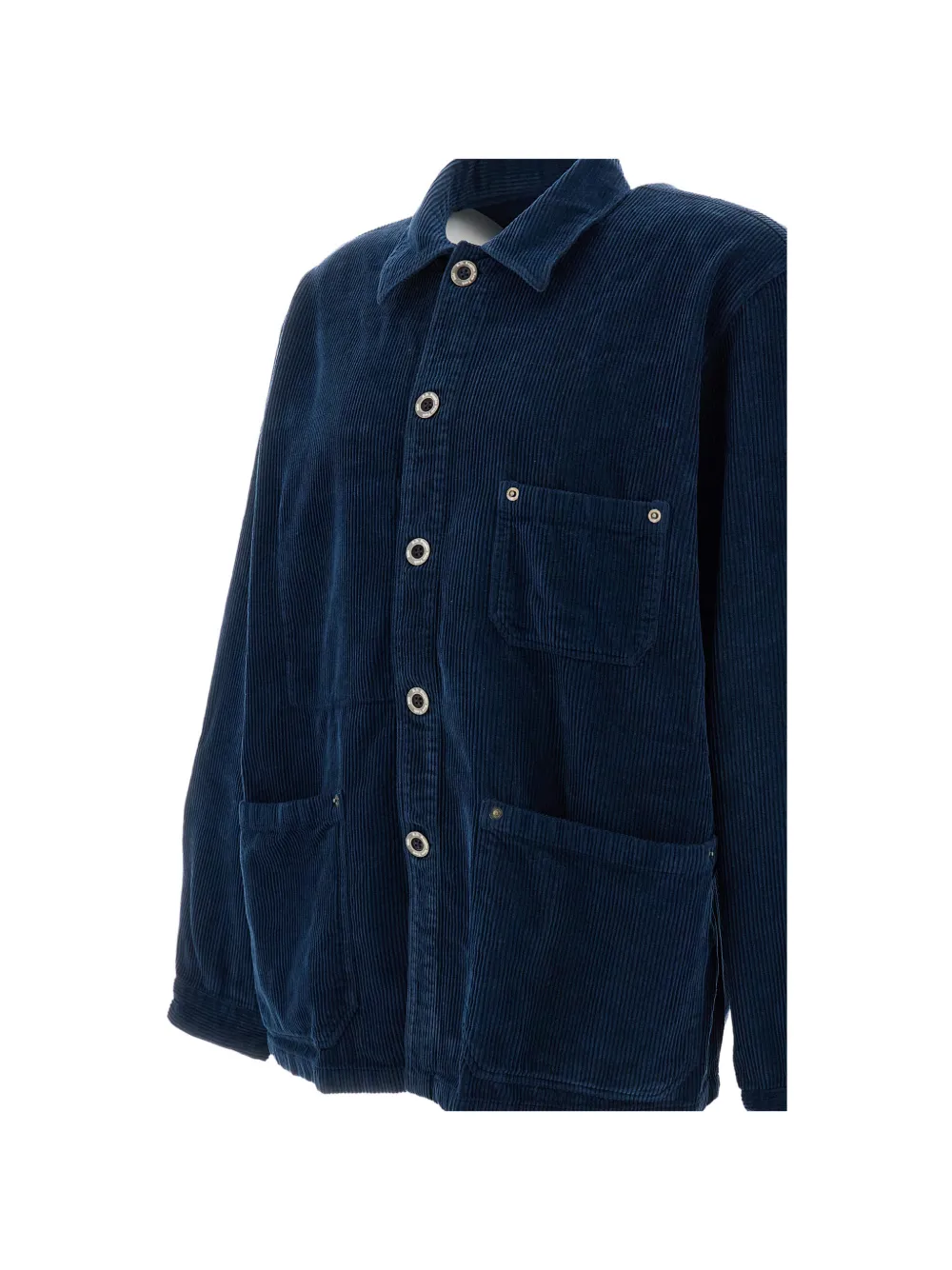 B.D. Baggies corduroy-texture button-down jacket Blauw