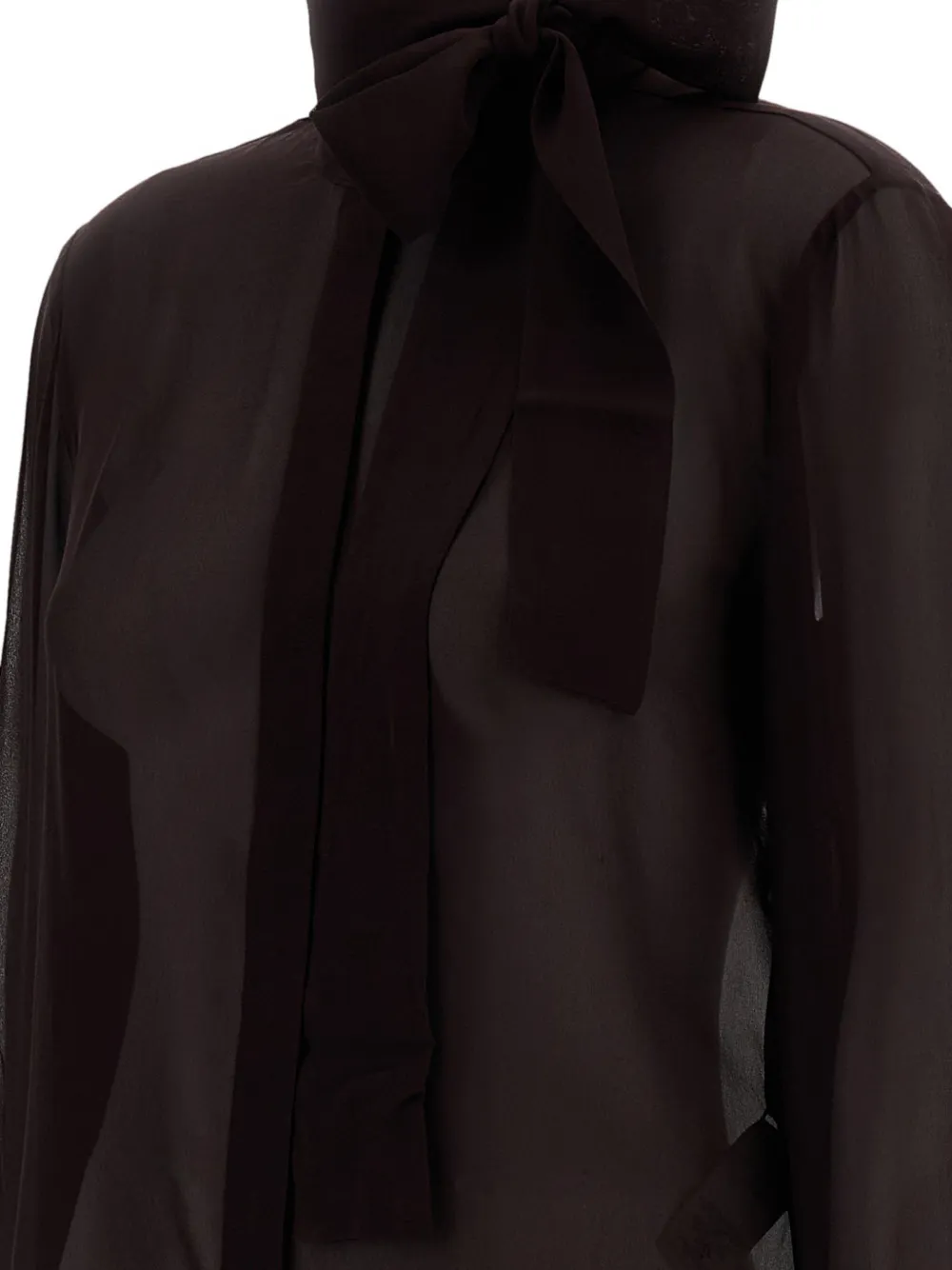 7 For All Mankind Zijden blouse met strikdetail Rood