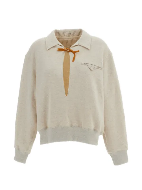 KHOKI Skipper 镂空polo领毛衣