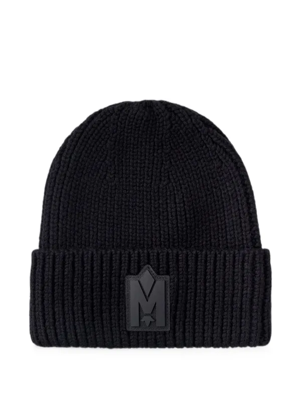 Mackage Jude-mz Logo-patch Beanie Hat in Black