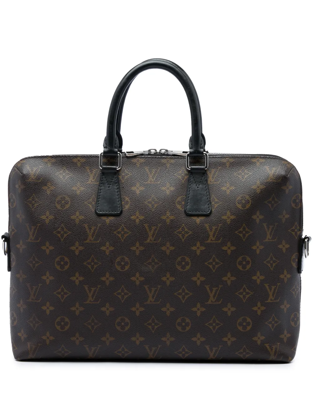 Louis Vuitton Pre-Owned 2013 Monogram Macassar Porte Documents Jour business bag - Marrone