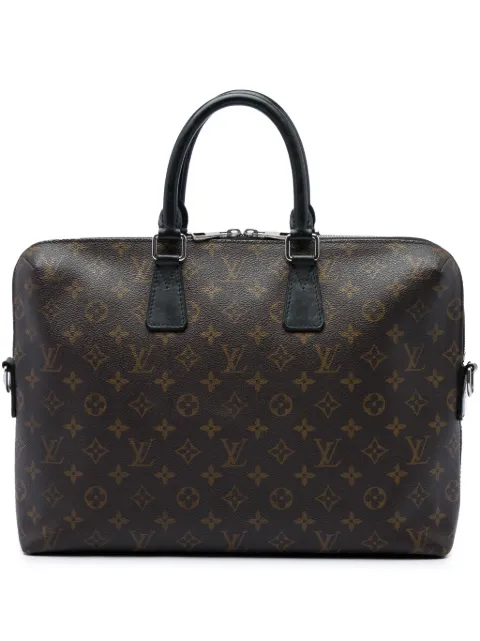 Louis Vuitton Pre-Owned 2013 Monogram Macassar Porte Documents Jour business bag