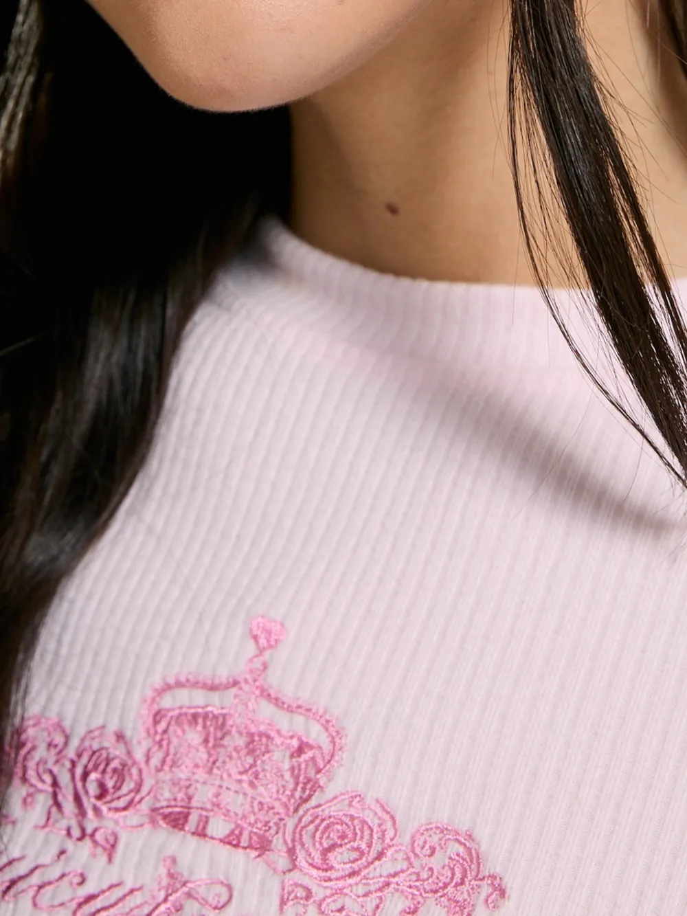 Juicy Couture Driedelige geribbelde pyjama met bloemen-print Roze