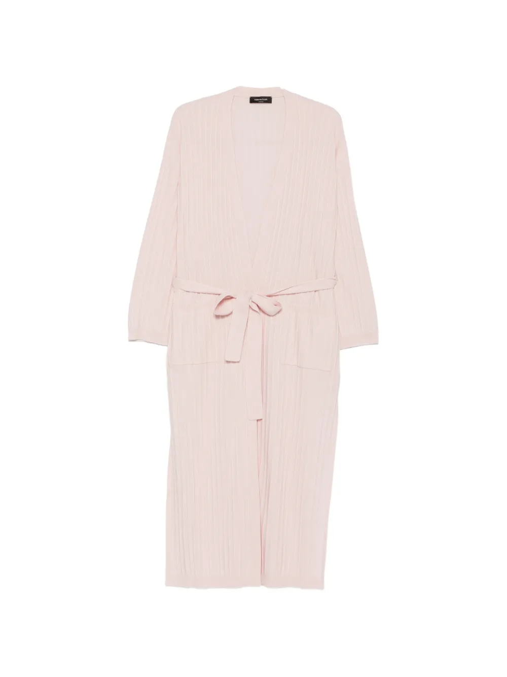 Fabiana Filippi ribbed belted cardigan - Pink