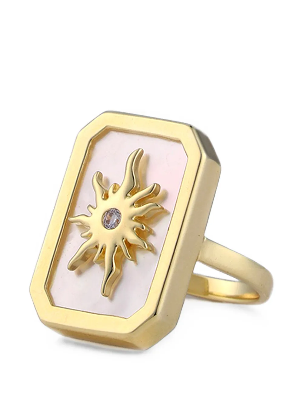 Eshvi sun mother-of-pearl ring