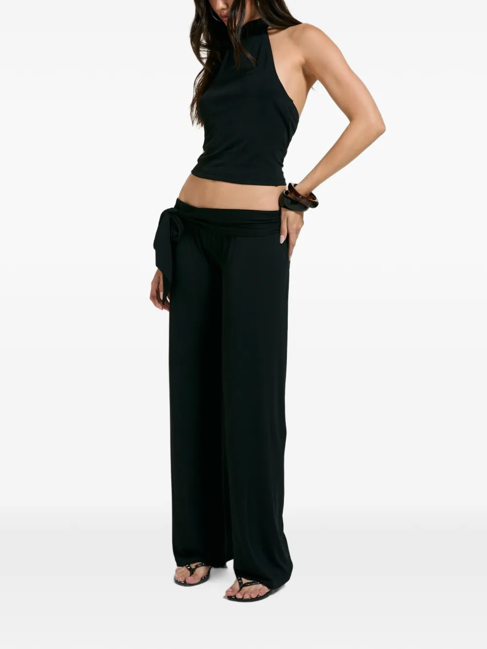 Juicy Couture rhinestone-logo blouse Zwart