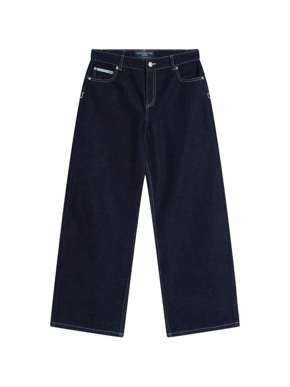 Juicy Couture logo-embroidered wide-leg jeans - Blu