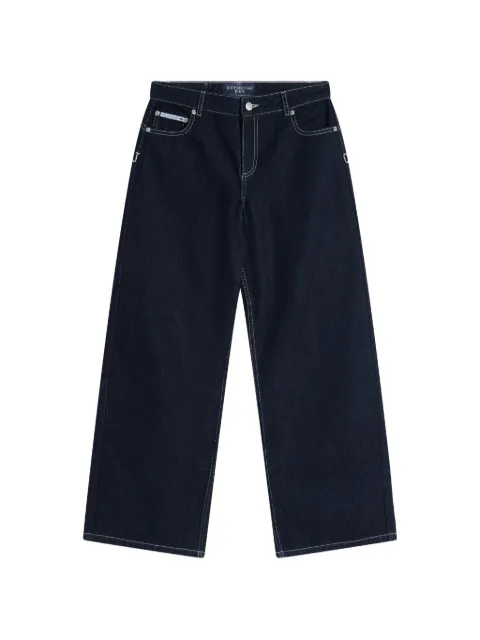 Juicy Couture logo-embroidered wide-leg jeans