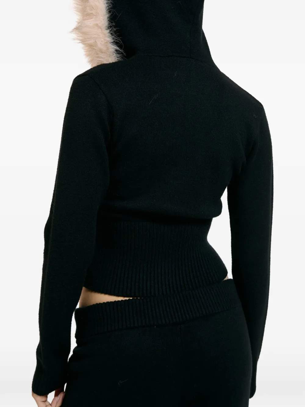 Juicy Couture Hoodie met logo van stras Zwart
