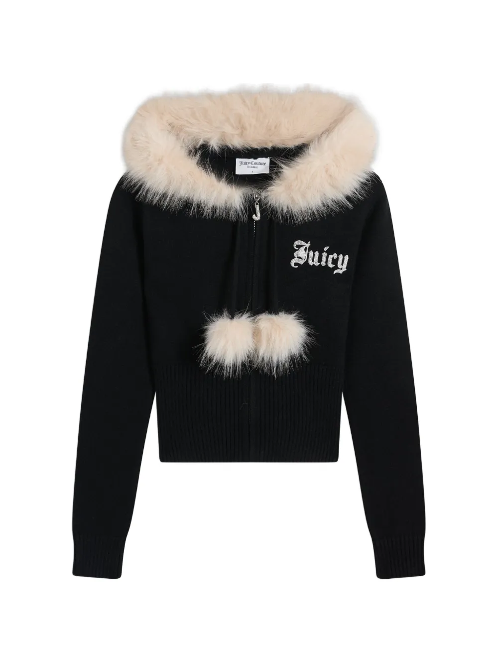 Juicy Couture Hoodie mit Strass-Logo - Schwarz