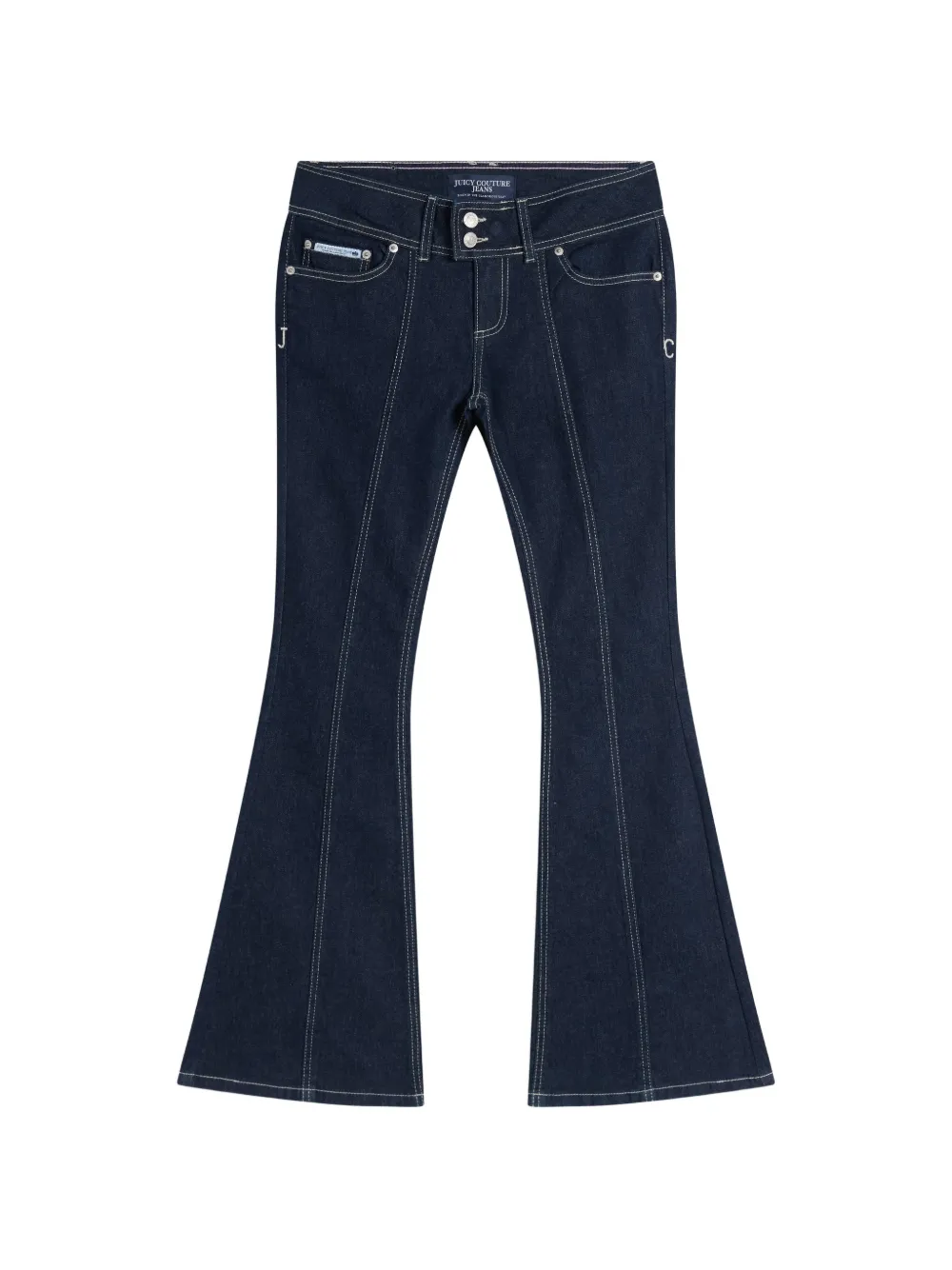 Juicy Couture jean évasé à logo brodé - Bleu Juicy Couture jean évasé à logo brodé - Bleu