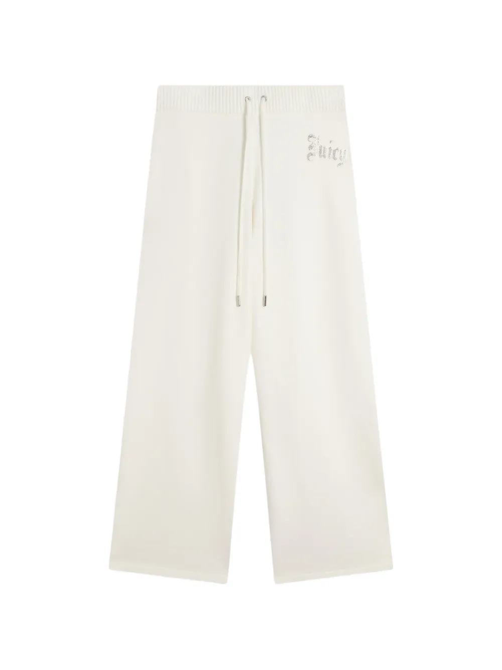 Juicy Couture pantalon palazzo à logo strassé - Blanc Juicy Couture pantalon palazzo à logo strassé - Blanc