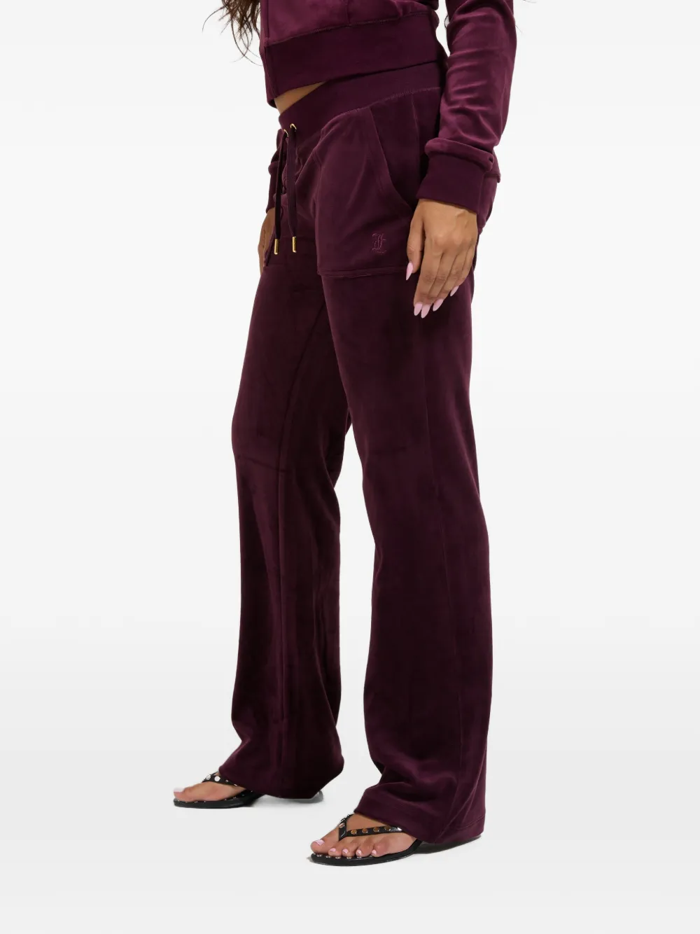 Juicy Couture Del Ray trainingsbroek met fluwelen afwerking Paars
