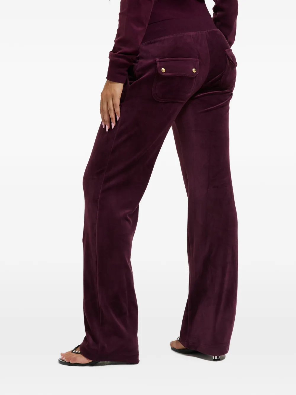 Juicy Couture Del Ray trainingsbroek met fluwelen afwerking Paars