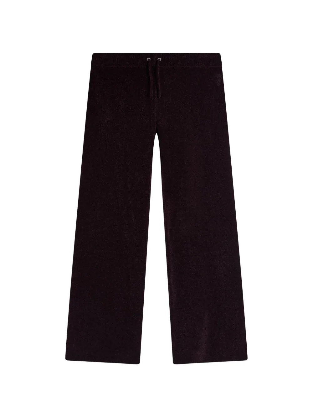 Juicy Couture knit embroidered-logo straight-leg trousers Paars