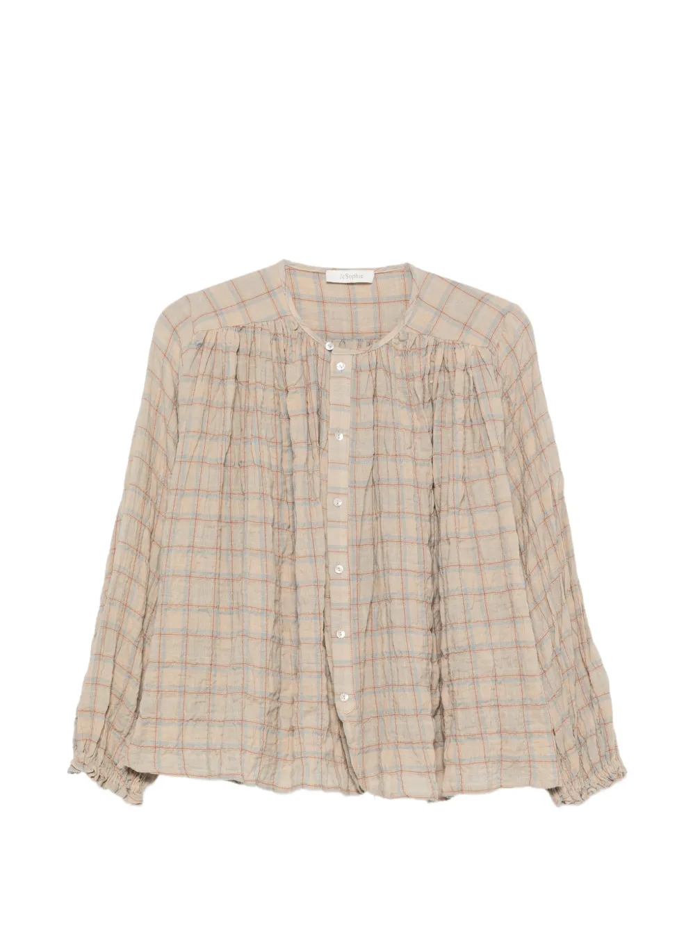 JcSophie Paris check-print seersucker blouse