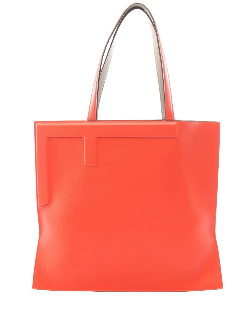 Fendi Pre-Owned 2010-2026 mittelgroßer zweifarbiger Flip Tote Bag aus glattem Kalbsleder - Rot