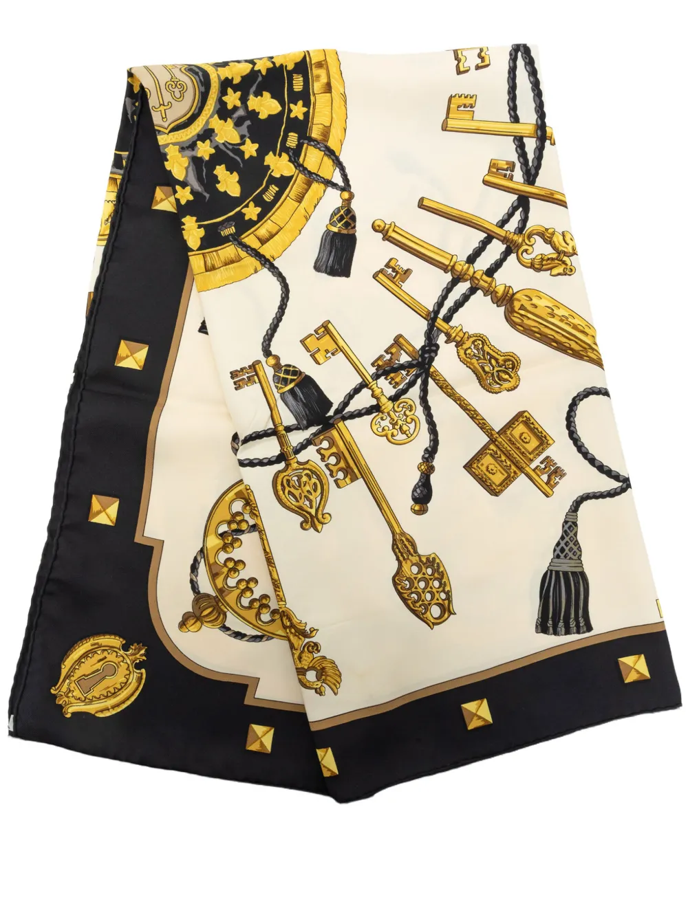 Hermès Pre-Owned 1998-2002 Les Cles Seidenschal 90cm - Weiß