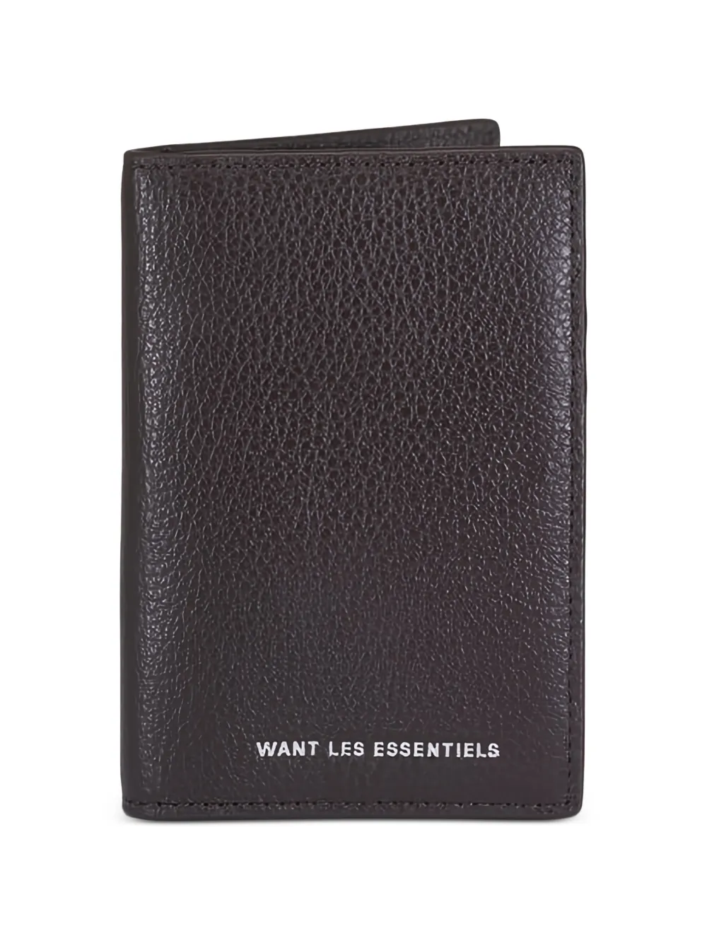 WANT Les Essentiels Portacarte in pelle zigrinata - Marrone