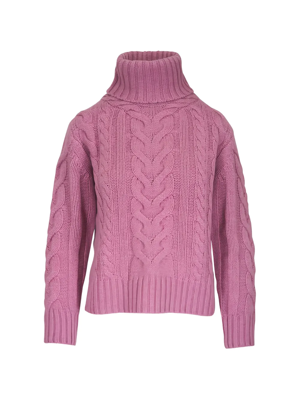 TWP Traveling kabelgebreide coltrui Roze