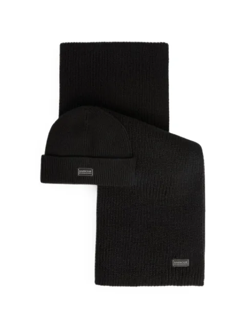 Barbour set de gorro y bufanda de canalé Sweeper Legacy