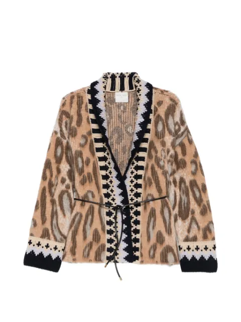 Forte Forte leopard-print belted cardigan