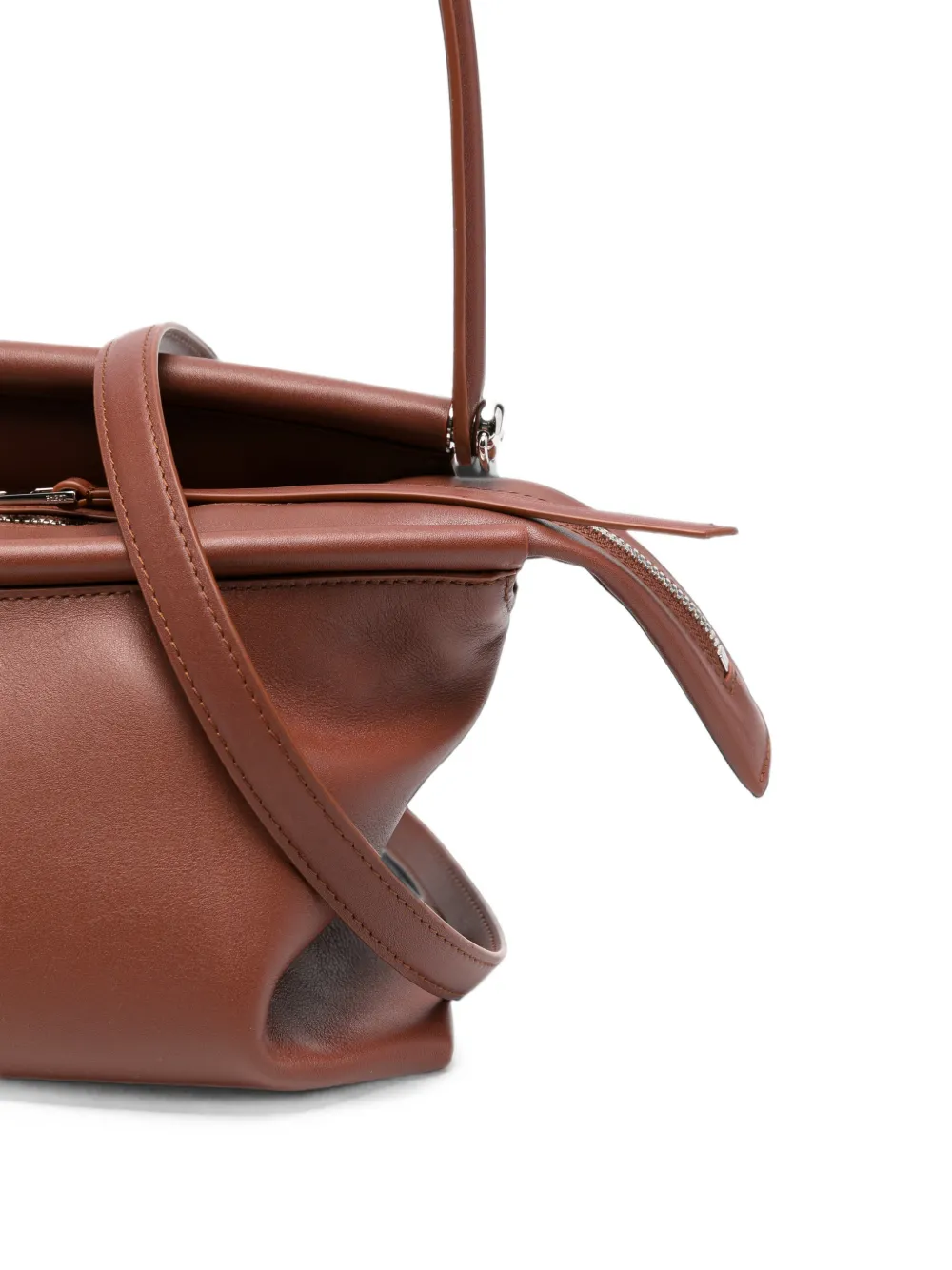 LOEWE Whisker kleine leren shopper Bruin