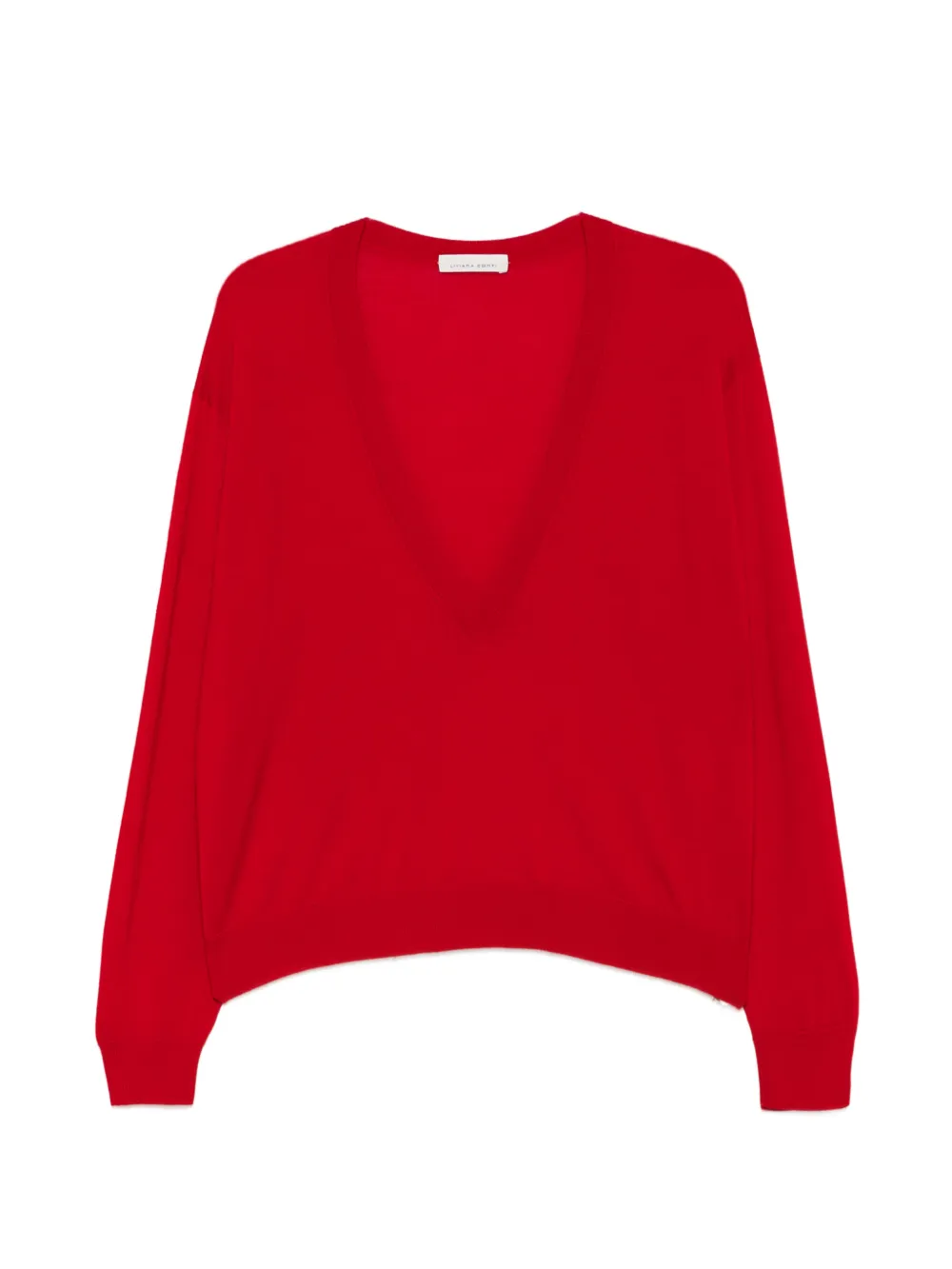 Liviana Conti Maglione con scollo a V - Rosso
