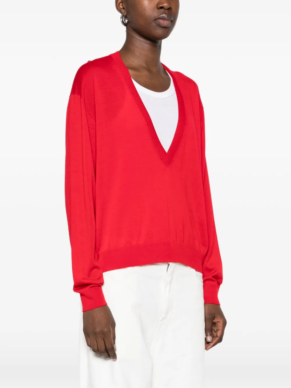Liviana Conti Trui met V-hals Rood