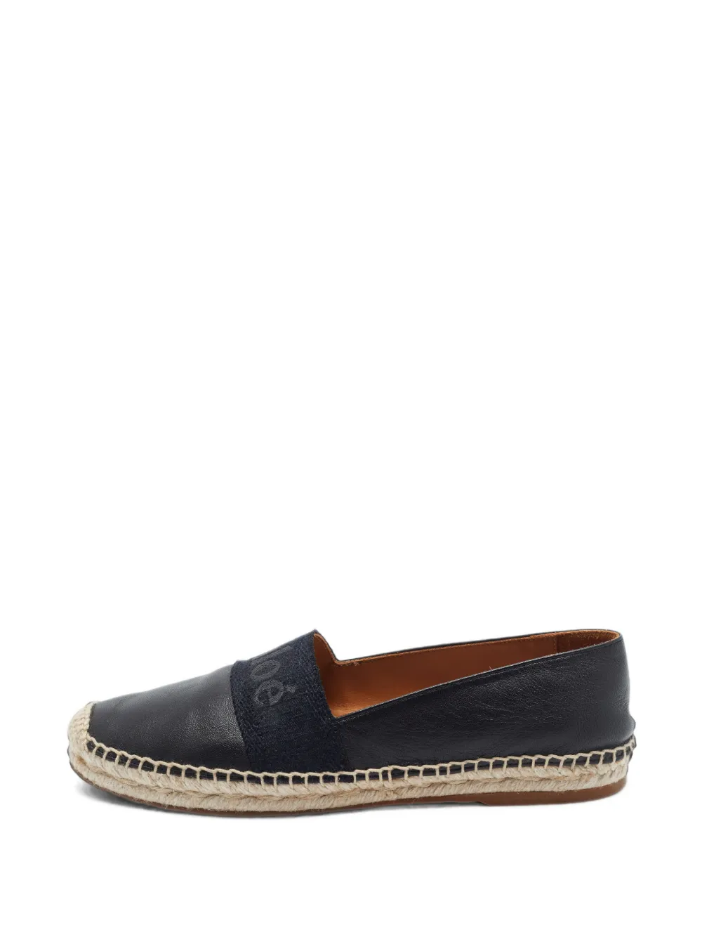 Chloé Pre-Owned espadrilles Piia à logo brodé - Noir Chloé Pre-Owned espadrilles Piia à logo brodé - Noir